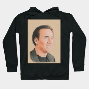 Nicolas Cage Pencil Portrait Hoodie